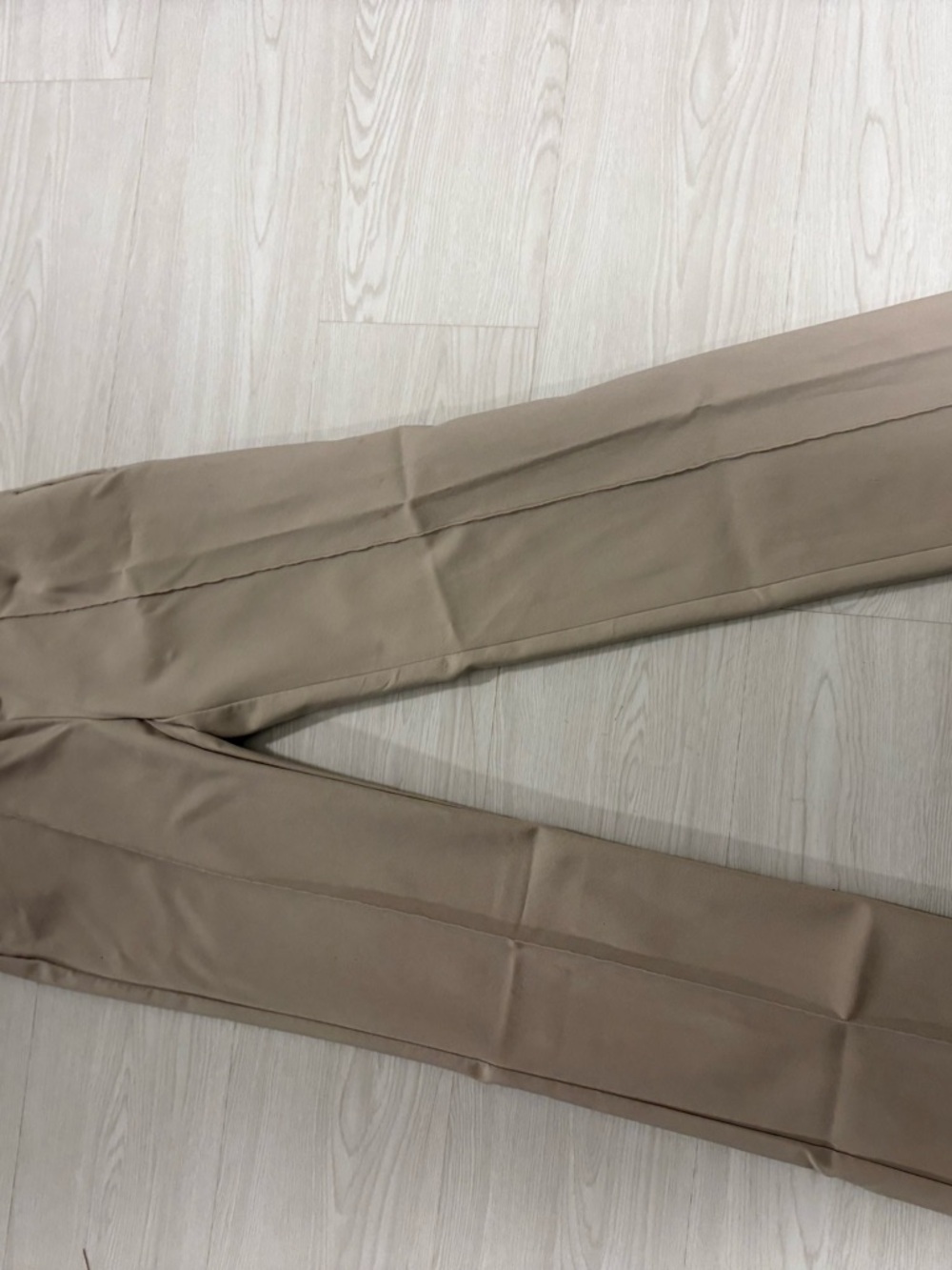Rachel Zoe Beige Straight-Leg Dress Pants
